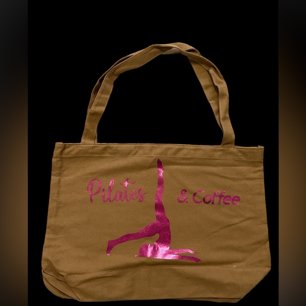 Reusable everyday tote bag love pilates logo